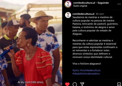 Produção de vídeo promovendo o trabalho da Mestra Pastora