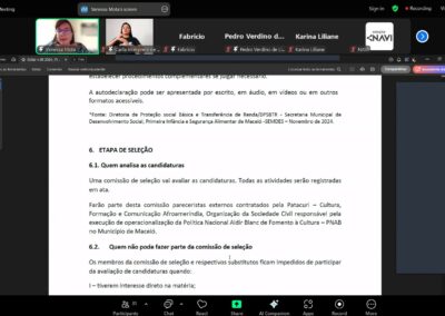 Print - Leitura Edital PNAB Maceió 3 - Comitê de Cultura de Alagoas
