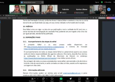 Print - Leitura Edital PNAB Maceió 4 - Comitê de Cultura de Alagoas